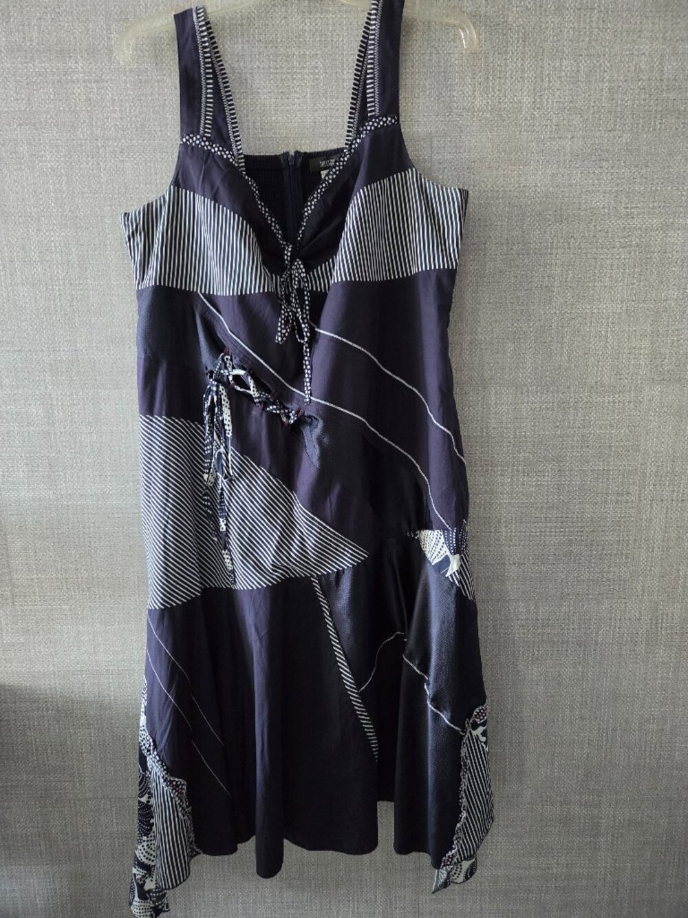 Dolcezza navy blue sleeveless midi dress, size XL.